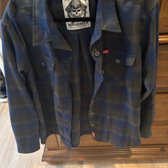 DIXXON Tops - Women’s Dixxon XL Blue & Black Plaid Shirt